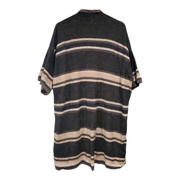 Vince Brown Stripe Wool Cashmere Open Front Cardigan Sweater Short-Sleeved XS/S - Picture 2 of 15